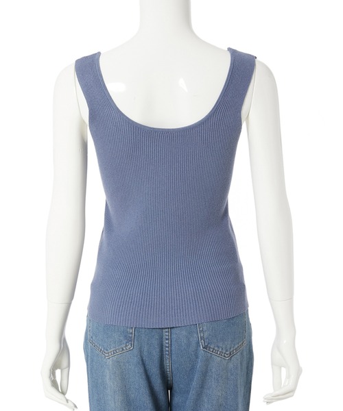 Edit Sheen（エディットシーン）の「リブインナーニット（タンクトップ・レディース・ホワイト/ブラック/マスタード/モカ/ブルー系その他5・M）」の19枚目の写真