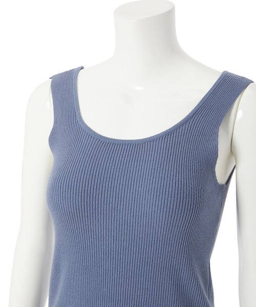 Edit Sheen（エディットシーン）の「リブインナーニット（タンクトップ・レディース・ホワイト/ブラック/マスタード/モカ/ブルー系その他5・M）」の20枚目の写真