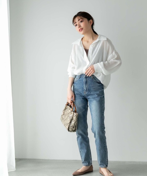 Edit Sheen（エディットシーン）の「リブインナーニット（タンクトップ・レディース・ホワイト/ブラック/マスタード/モカ/ブルー系その他5・M）」の7枚目の写真