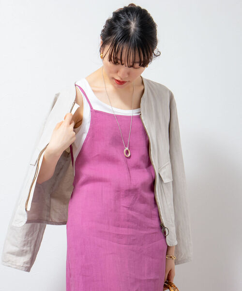 R JUBILEE（アールジュビリー）の「◇【WEB限定】【R JUBILEE/アール ジュビリー】Apron Cami-Dress（ワンピース・レディース・パープル/カーキ・FREE）」の15枚目の写真