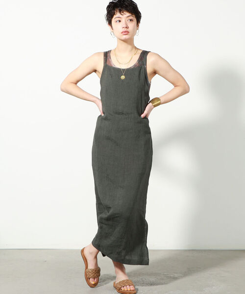 R JUBILEE（アールジュビリー）の「◇【WEB限定】【R JUBILEE/アール ジュビリー】Apron Cami-Dress（ワンピース・レディース・パープル/カーキ・FREE）」の12枚目の写真