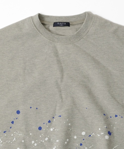 GLAZOS（グラソス）の「ストレッチミニ裏毛・ペイントプリント半袖トレーナー【セットアップ対応】（スウェット・キッズ・ブラック/グレー・150cm/160cm/170cm/140cm/130cm）」の9枚目の写真