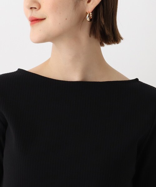 OPAQUE.CLIP（オペークドットクリップ）の「◆GIZAコットン ストレッチリブカットソー【WEB限定サイズ】（Tシャツ/カットソー・レディース・ホワイト系/ブラック/グリーン/サンドベージュ/ブルー/ブラウン・34/36/38/40/42）」の11枚目の写真