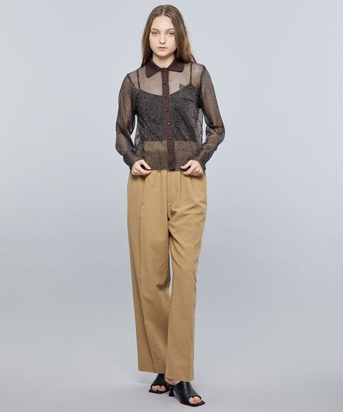 TAN（タン）の「【TAN/タン】メタリックシャツ TAN22SS-7-A（シャツ/ブラウス・レディース・ブラウン/その他17・FREE）」の4枚目の写真