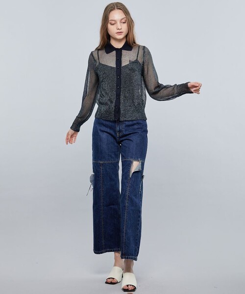 TAN（タン）の「【TAN/タン】メタリックシャツ TAN22SS-7-A（シャツ/ブラウス・レディース・ブラウン/その他17・FREE）」の14枚目の写真