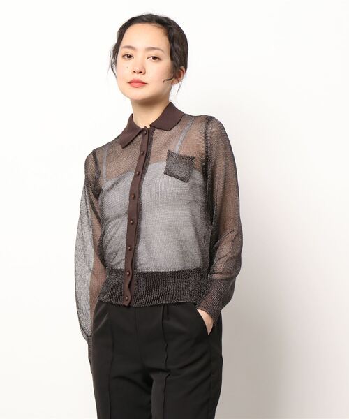 TAN（タン）の「【TAN/タン】メタリックシャツ TAN22SS-7-A（シャツ/ブラウス・レディース・ブラウン/その他17・FREE）」の5枚目の写真