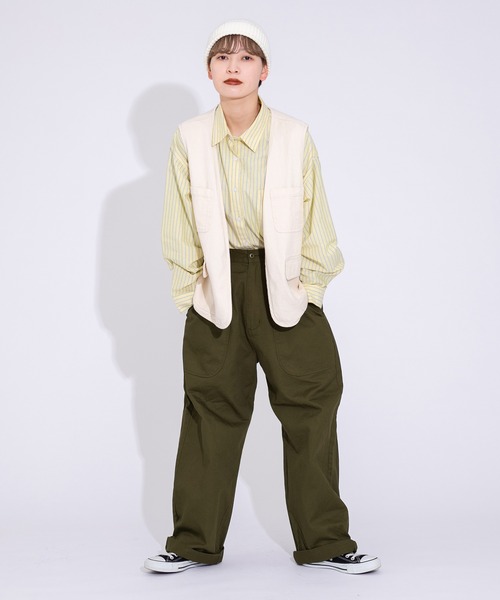 kutir(クティール)の「デニムフィッシングベスト(ベスト・レディース・ライトブルー/オフホワイト/ブルー・FREE)」の6枚目の写真