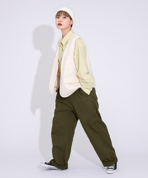 kutir(クティール)の「デニムフィッシングベスト(ベスト・レディース・ライトブルー/オフホワイト/ブルー・FREE)」の7枚目の写真