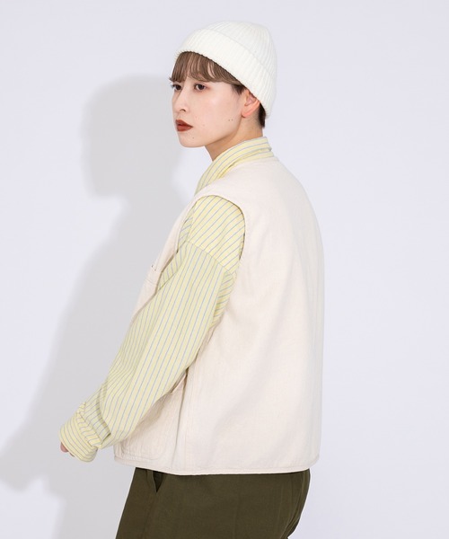 kutir(クティール)の「デニムフィッシングベスト(ベスト・レディース・ライトブルー/オフホワイト/ブルー・FREE)」の5枚目の写真