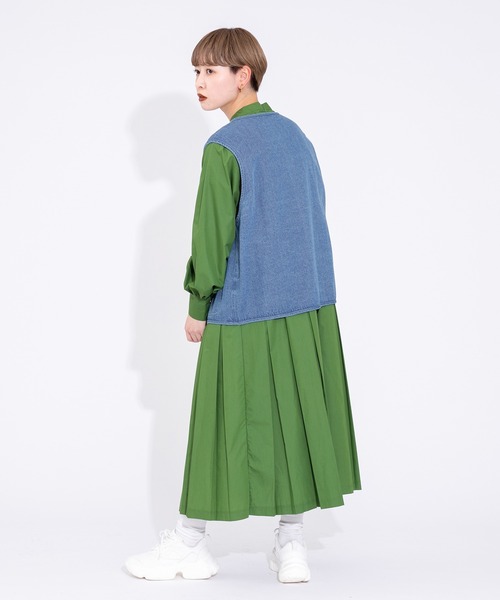 kutir(クティール)の「デニムフィッシングベスト(ベスト・レディース・ライトブルー/オフホワイト/ブルー・FREE)」の13枚目の写真