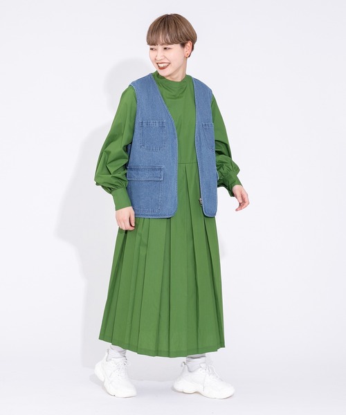 kutir(クティール)の「デニムフィッシングベスト(ベスト・レディース・ライトブルー/オフホワイト/ブルー・FREE)」の12枚目の写真