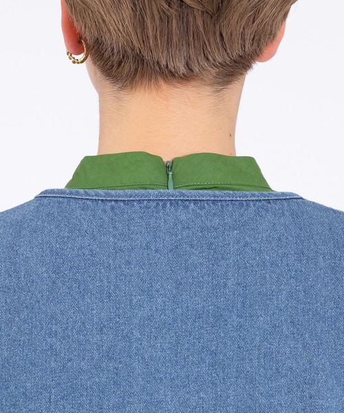 kutir(クティール)の「デニムフィッシングベスト(ベスト・レディース・ライトブルー/オフホワイト/ブルー・FREE)」の21枚目の写真