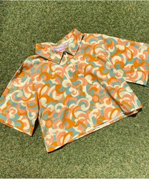 カモフラ半袖ポロ