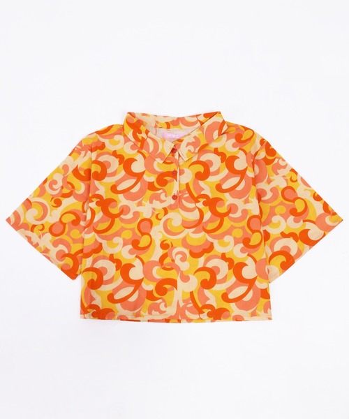 WC(ダブル シー)の「カモフラ半袖ポロ(シャツ/ブラウス・レディース・グリーン/オレンジ/ブルー・FREE)」の14枚目の写真