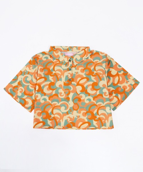 WC(ダブル シー)の「カモフラ半袖ポロ(シャツ/ブラウス・レディース・グリーン/オレンジ/ブルー・FREE)」の12枚目の写真