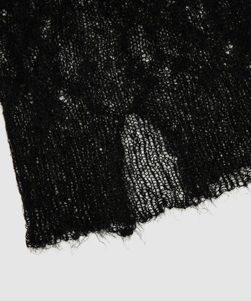 Simone Rocha(シモーネロシャ)の「CROPPED CABLE KNIT LONG SLEEVE JUMPER(ニット/セーター・レディース・ブラック/グリーン系その他/ローズ・S/XS)」の5枚目の写真