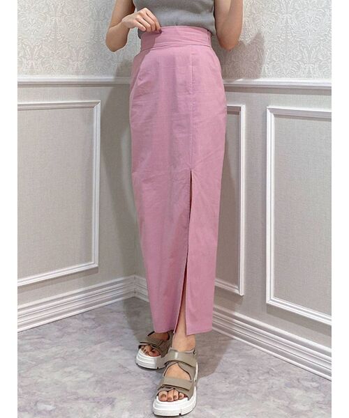 dazzlin（ダズリン）の「スリットIラインスカート（スカート・レディース・ベージュ/ピンク/ブルー・SMALL/MEDIUM）」の22枚目の写真