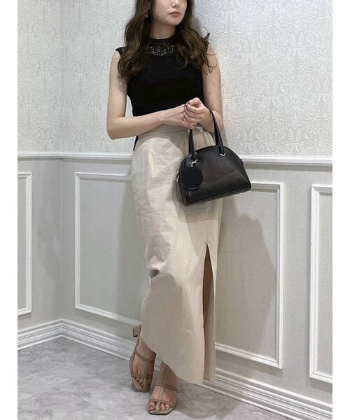 dazzlin（ダズリン）の「スリットIラインスカート（スカート・レディース・ベージュ/ピンク/ブルー・SMALL/MEDIUM）」の7枚目の写真