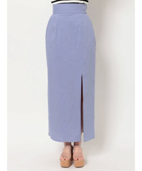 dazzlin（ダズリン）の「スリットIラインスカート（スカート・レディース・ベージュ/ピンク/ブルー・SMALL/MEDIUM）」の8枚目の写真