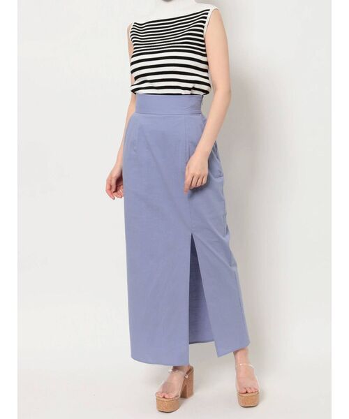 dazzlin（ダズリン）の「スリットIラインスカート（スカート・レディース・ベージュ/ピンク/ブルー・SMALL/MEDIUM）」の15枚目の写真