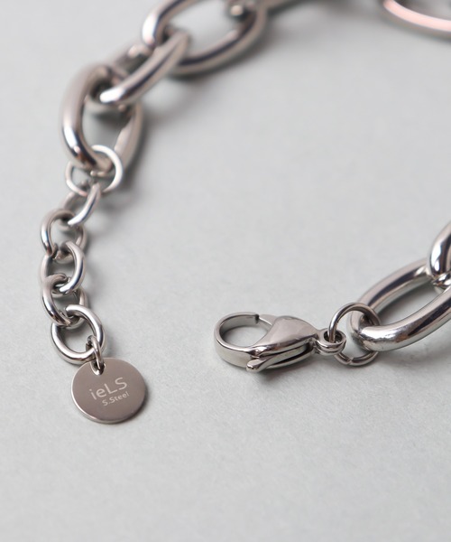 ieLS(イエルズ)の「金属アレルギー対応 「ieLS」ステンレス ボリュームチェーンブレスレット(ブレスレット・メンズ・シルバー/ゴールド・ONE SIZE)」の8枚目の写真