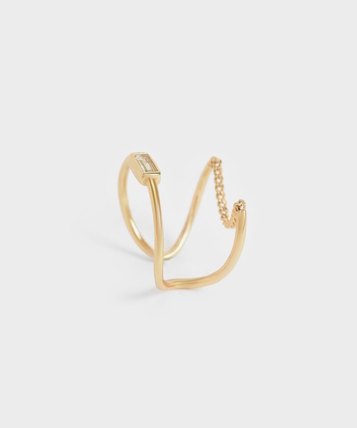 CHARLES & KEITH(チャールズ & キース)の「クリスタルエンベリッシュド スカルプチャーリング / Crystal-Embellished Sculptural Ring(リング・レディース・ライラック/ライトブルー・M/S)」の7枚目の写真