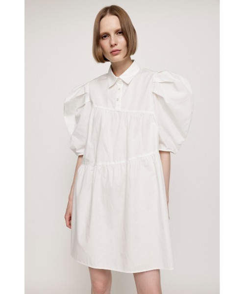 SLY（スライ）の「GATHER PUFF TUNIC ギャザー パフスリーブ