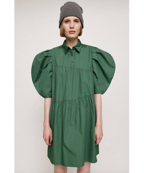 SLY（スライ）の「GATHER PUFF TUNIC ギャザー パフスリーブ