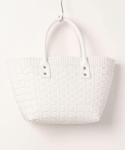 SMIR NASLI（サミールナスリ）の「【SMIR NASLI / サミールナスリ】キャンディーメルカドバスケットトートバッグＭ（かごバッグ・レディース・ホワイト/イエロー/グリーン・FREE）」の6枚目の写真