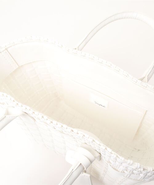 SMIR NASLI（サミールナスリ）の「【SMIR NASLI / サミールナスリ】キャンディーメルカドバスケットトートバッグＭ（かごバッグ・レディース・ホワイト/イエロー/グリーン・FREE）」の7枚目の写真