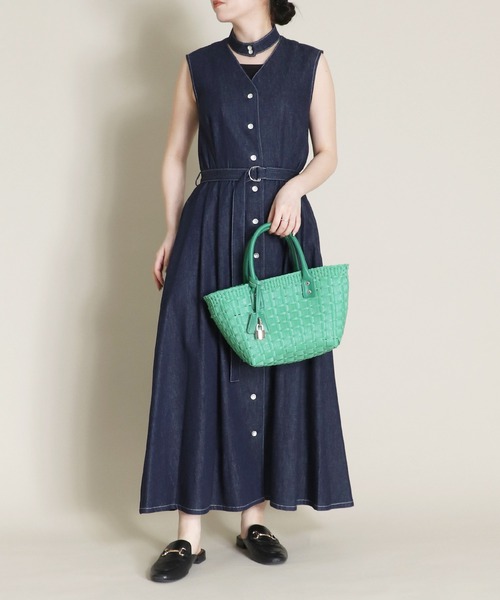 SMIR NASLI（サミールナスリ）の「【SMIR NASLI / サミールナスリ】キャンディーメルカドバスケットトートバッグＭ（かごバッグ・レディース・ホワイト/イエロー/グリーン・FREE）」の14枚目の写真