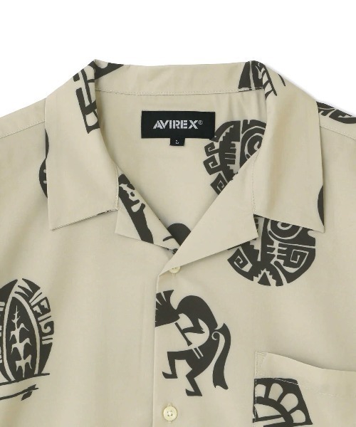 AVIREX（アヴィレックス）の「【直営店限定】半袖 シャツ ホピ / S/S SHIRT HOPI / アヴィレックス / AVIREX（シャツ/ブラウス・メンズ・ベージュ/グレー・MEDIUM/LARGE）」の7枚目の写真