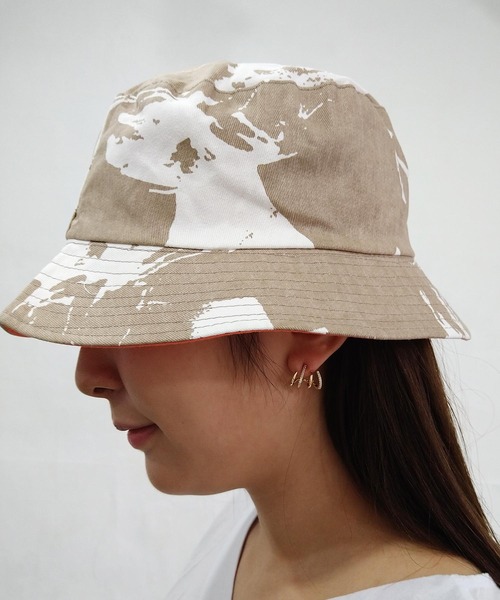 Alite cloth（アリーテクロス）の「タイダイムラ染バケットハット（ハット・レディース・ホワイト/ベージュ/ピンク/イエロー・FREE）」の3枚目の写真