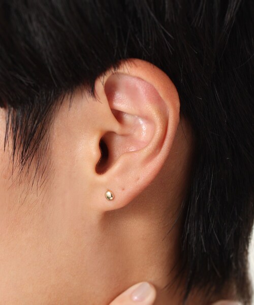 シ*ン様 10K 三角形デザイン 青色ストーンピアス COCOSHNIK ノットデザインスウィングチェーンピアス｜WOMEN｜250HAT56-373K