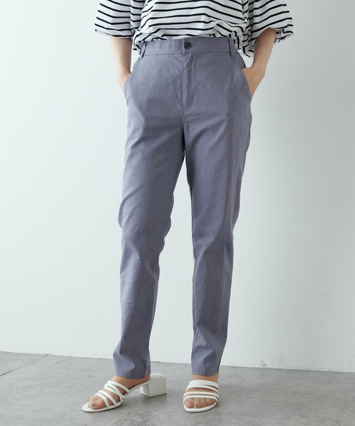 PUAL CE CIN(ピュアルセシン)の「綿麻ストレッチスリムパンツ(その他パンツ・レディース・ブラック/ベージュ/グレー・FREE)」の1枚目の写真