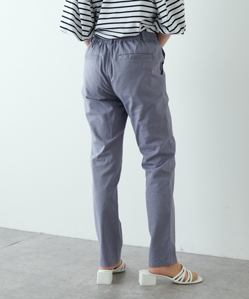 PUAL CE CIN(ピュアルセシン)の「綿麻ストレッチスリムパンツ(その他パンツ・レディース・ブラック/ベージュ/グレー・FREE)」の8枚目の写真