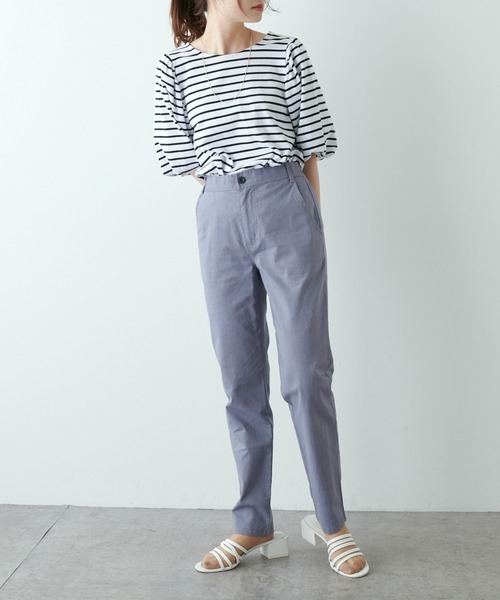 PUAL CE CIN(ピュアルセシン)の「綿麻ストレッチスリムパンツ(その他パンツ・レディース・ブラック/ベージュ/グレー・FREE)」の9枚目の写真