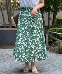 Chez toi | 大判柄フレアスカート(スカート)