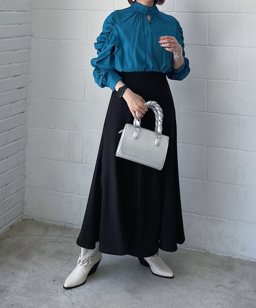 PAGEBOY（ページボーイ）の「ワイドフレアスカート（スカート・レディース・ブラック/ロイヤルブルー/グレイッシュベージュ・FREE）」の6枚目の写真