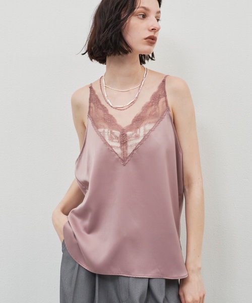 LA BELLE ETUDE（ラベルエチュード）の「レース切替マットサテンキャミ