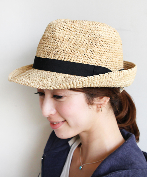 BEAUTY&YOUTH UNITED ARROWS（ビューティーアンドユースユナイテッドアローズ）の「BYBC∵ ラフィアテープハット◆（ハット・レディース・ブラック/ダークブラウン/ベージュ・FREE）」の3枚目の写真