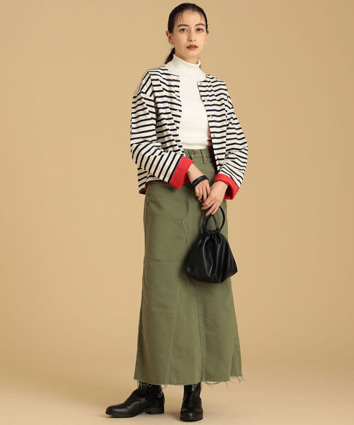 Ray BEAMS（レイビームス）の「ORCIVAL / クルーネック カーディガン（カーディガン/ボレロ・レディース・ホワイト系その他/ブラック系その他・1）」の3枚目の写真