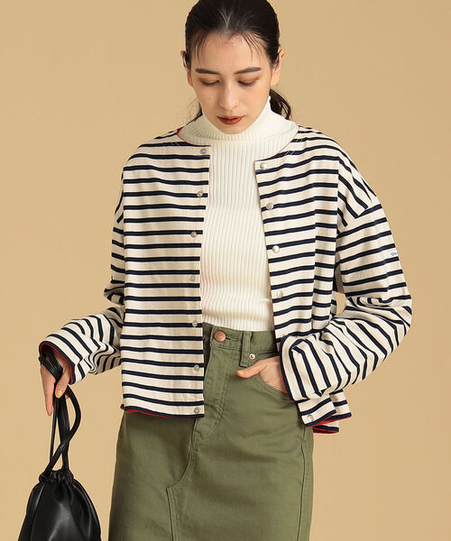 Ray BEAMS（レイビームス）の「ORCIVAL / クルーネック カーディガン（カーディガン/ボレロ・レディース・ホワイト系その他/ブラック系その他・1）」の6枚目の写真