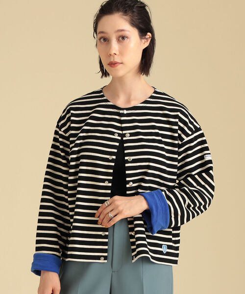 Ray BEAMS（レイビームス）の「ORCIVAL / クルーネック カーディガン（カーディガン/ボレロ・レディース・ホワイト系その他/ブラック系その他・1）」の9枚目の写真