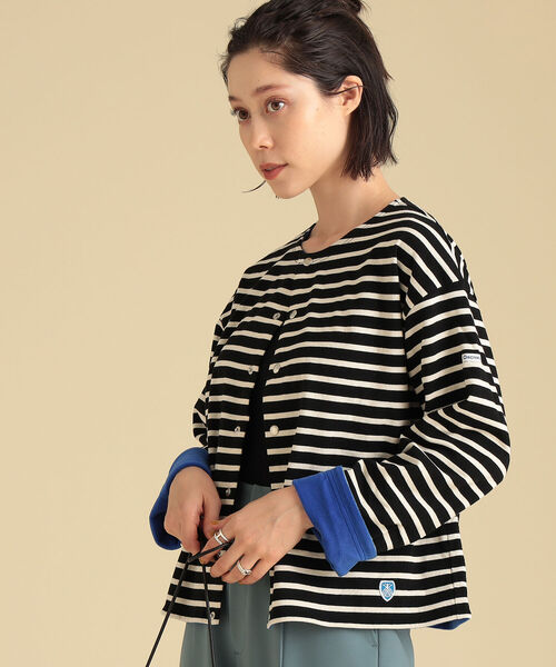 Ray BEAMS（レイビームス）の「ORCIVAL / クルーネック カーディガン（カーディガン/ボレロ・レディース・ホワイト系その他/ブラック系その他・1）」の10枚目の写真