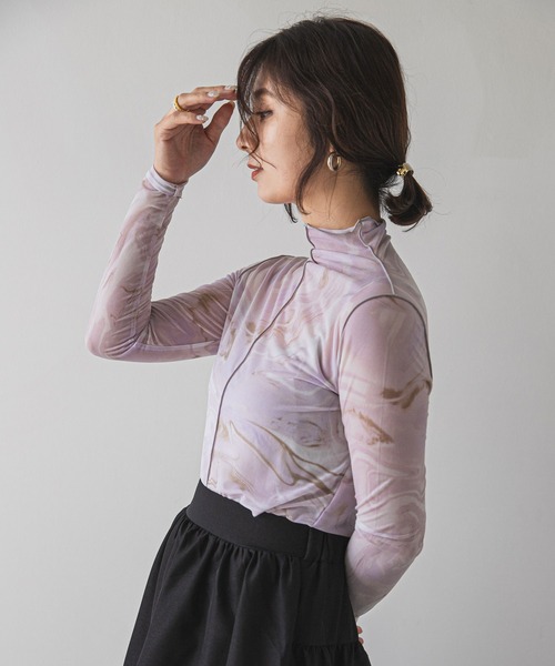 マーブルシアートップス（Tシャツ/カットソー）｜rectangle