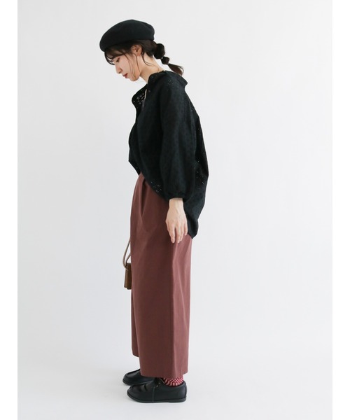 Samansa Mos2（サマンサ モスモス）の「オーバーレースシャツ（シャツ/ブラウス・レディース・ブラック/モカ/キナリ・ﾌﾘ-）」の14枚目の写真