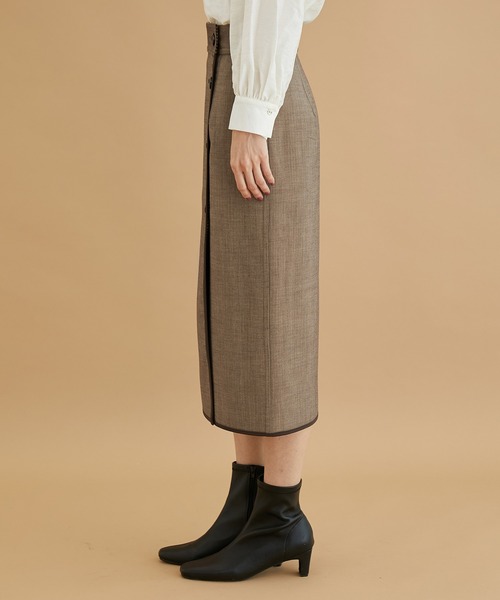 ROPE' PICNIC（ロペピクニック）の「リバーシブル/チェック＆無地スカート（スカート・レディース・ベージュ系その他/グリーン系その他/ピンク系その他2・36/38/40）」の4枚目の写真