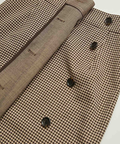 ROPE' PICNIC（ロペピクニック）の「リバーシブル/チェック＆無地スカート（スカート・レディース・ベージュ系その他/グリーン系その他/ピンク系その他2・36/38/40）」の9枚目の写真