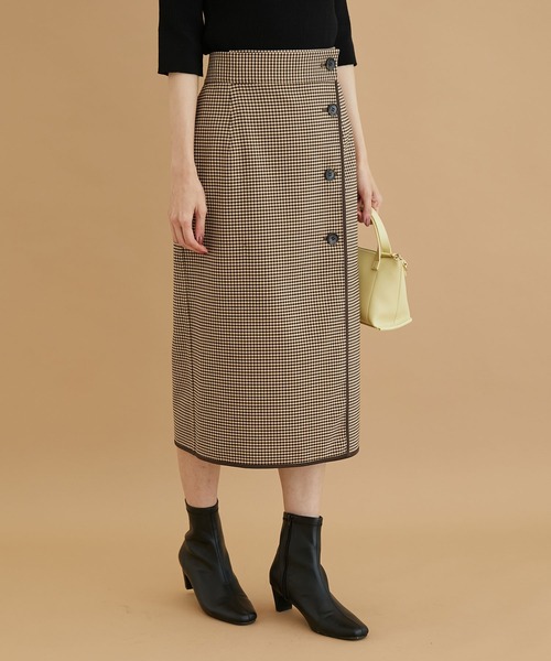 ROPE' PICNIC（ロペピクニック）の「リバーシブル/チェック＆無地スカート（スカート・レディース・ベージュ系その他/グリーン系その他/ピンク系その他2・36/38/40）」の10枚目の写真